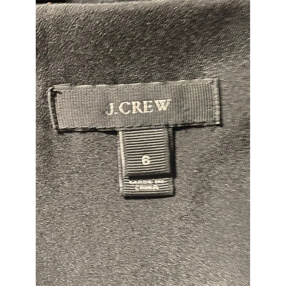 J.Crew Dress Womens 6 Black Sleeveless Round Neck Side Zip Pleated Party